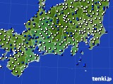 2018年03月30日の東海地方のアメダス(風向・風速)