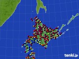 北海道地方のアメダス実況(日照時間)(2018年03月31日)