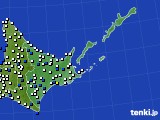 道東のアメダス実況(風向・風速)(2018年03月31日)