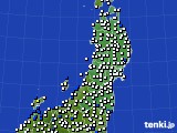 東北地方のアメダス実況(風向・風速)(2018年04月01日)