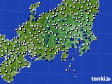 関東・甲信地方のアメダス実況(風向・風速)(2018年04月01日)