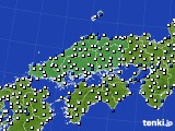 中国地方のアメダス実況(風向・風速)(2018年04月01日)