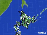 北海道地方のアメダス実況(風向・風速)(2018年04月02日)