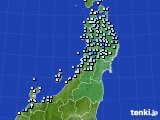 2018年04月04日の東北地方のアメダス(降水量)