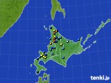 北海道地方のアメダス実況(積雪深)(2018年04月04日)