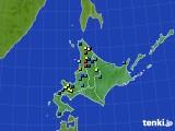 北海道地方のアメダス実況(積雪深)(2018年04月05日)