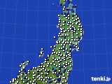 東北地方のアメダス実況(風向・風速)(2018年04月05日)