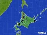 2018年04月07日の北海道地方のアメダス(積雪深)