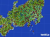 関東・甲信地方のアメダス実況(日照時間)(2018年04月08日)