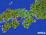 近畿地方のアメダス実況(日照時間)(2018年04月08日)