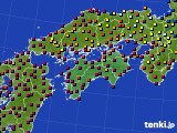 四国地方のアメダス実況(日照時間)(2018年04月08日)