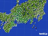 2018年04月08日の東海地方のアメダス(風向・風速)