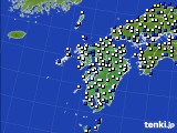 九州地方のアメダス実況(風向・風速)(2018年04月08日)