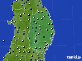 岩手県のアメダス実況(風向・風速)(2018年04月08日)