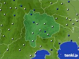 山梨県のアメダス実況(風向・風速)(2018年04月09日)