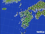 九州地方のアメダス実況(風向・風速)(2018年04月10日)