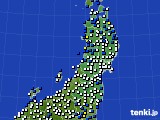 東北地方のアメダス実況(風向・風速)(2018年04月11日)