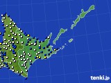 道東のアメダス実況(風向・風速)(2018年04月11日)