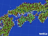 四国地方のアメダス実況(日照時間)(2018年04月12日)