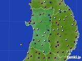 秋田県のアメダス実況(日照時間)(2018年04月12日)