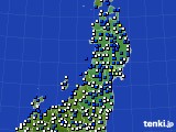 東北地方のアメダス実況(風向・風速)(2018年04月12日)