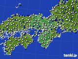 2018年04月12日の近畿地方のアメダス(風向・風速)