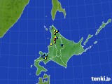 北海道地方のアメダス実況(積雪深)(2018年04月13日)