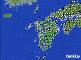 九州地方のアメダス実況(風向・風速)(2018年04月13日)