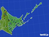 道東のアメダス実況(積雪深)(2018年04月15日)