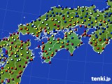 四国地方のアメダス実況(日照時間)(2018年04月15日)