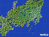 関東・甲信地方のアメダス実況(風向・風速)(2018年04月15日)