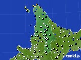 2018年04月15日の道北のアメダス(風向・風速)