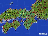 近畿地方のアメダス実況(日照時間)(2018年04月16日)