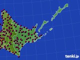 道東のアメダス実況(日照時間)(2018年04月17日)