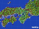 近畿地方のアメダス実況(日照時間)(2018年04月18日)