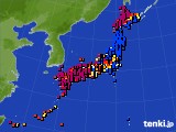 アメダス実況(日照時間)(2018年04月18日)