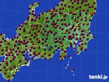 関東・甲信地方のアメダス実況(日照時間)(2018年04月19日)
