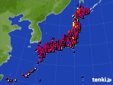 アメダス実況(日照時間)(2018年04月19日)