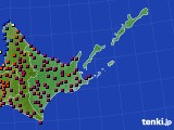 道東のアメダス実況(日照時間)(2018年04月19日)