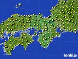 近畿地方のアメダス実況(気温)(2018年04月19日)