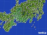 東海地方のアメダス実況(風向・風速)(2018年04月19日)