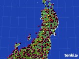 東北地方のアメダス実況(日照時間)(2018年04月20日)