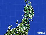 東北地方のアメダス実況(風向・風速)(2018年04月20日)