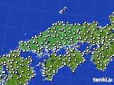 中国地方のアメダス実況(風向・風速)(2018年04月20日)