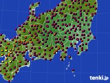 関東・甲信地方のアメダス実況(日照時間)(2018年04月22日)