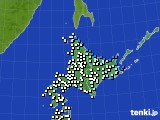 北海道地方のアメダス実況(気温)(2018年04月22日)