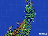 東北地方のアメダス実況(日照時間)(2018年04月23日)