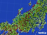 北陸地方のアメダス実況(日照時間)(2018年04月23日)