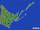 道東のアメダス実況(風向・風速)(2018年04月23日)