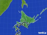 北海道地方のアメダス実況(降水量)(2018年04月25日)